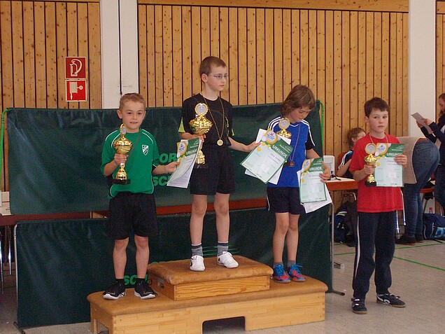 Schüler 8: Konrad Haase (2.), Jakob Schäfer (1.), Tom Sickenberger (3.), Emanuel Düchs (4.)