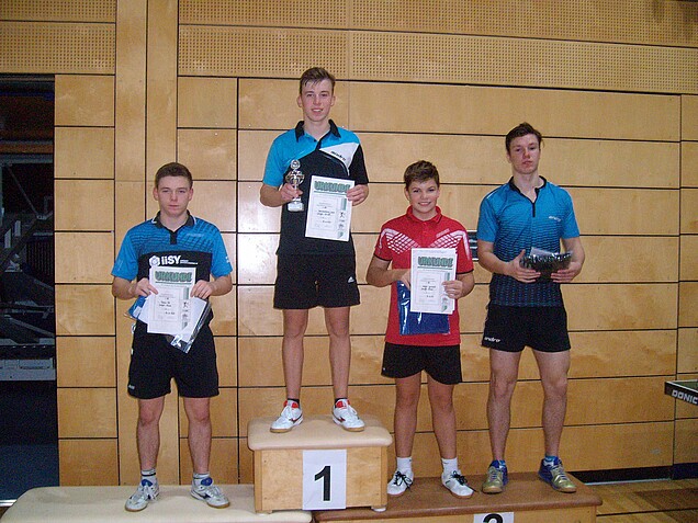 Jungen: 2. Pit Panzer - 1. Leon Brandenburg – 3. Yannick Weger – 4. Leon Sick