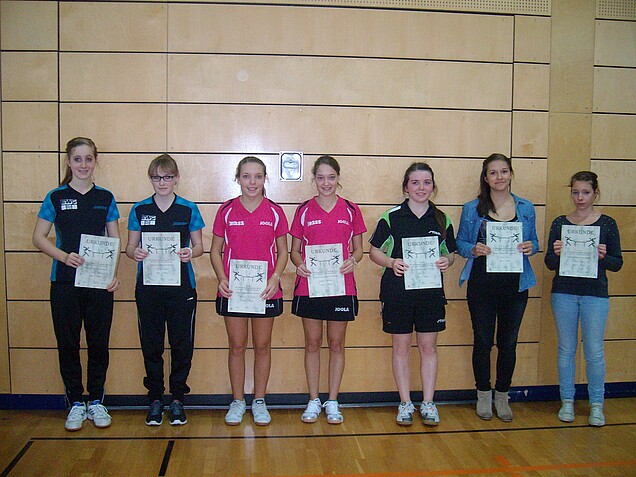 Mädchen Doppel: Julia Schuler – Anne Brückner – Laura Nätscher – Theresa Nätscher – Eva Klotz – Jessica Emrich – Anna Hartung