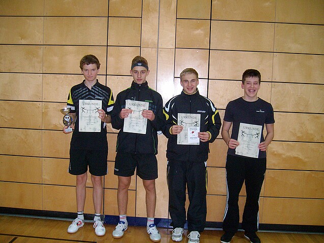 Jungen Einzel: Daniel Schlagmüller – Samuel Kilian – Pascal Engert – Daniel Deichert