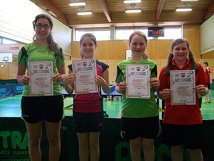 Mädchen/Schülerinnen A: Celine Katzenberger, Marie Hanke, Johanna Beck, Ronja Schymura